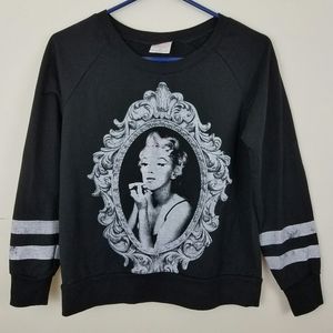 Marilyn Monroe black mirror sweatshirt size s